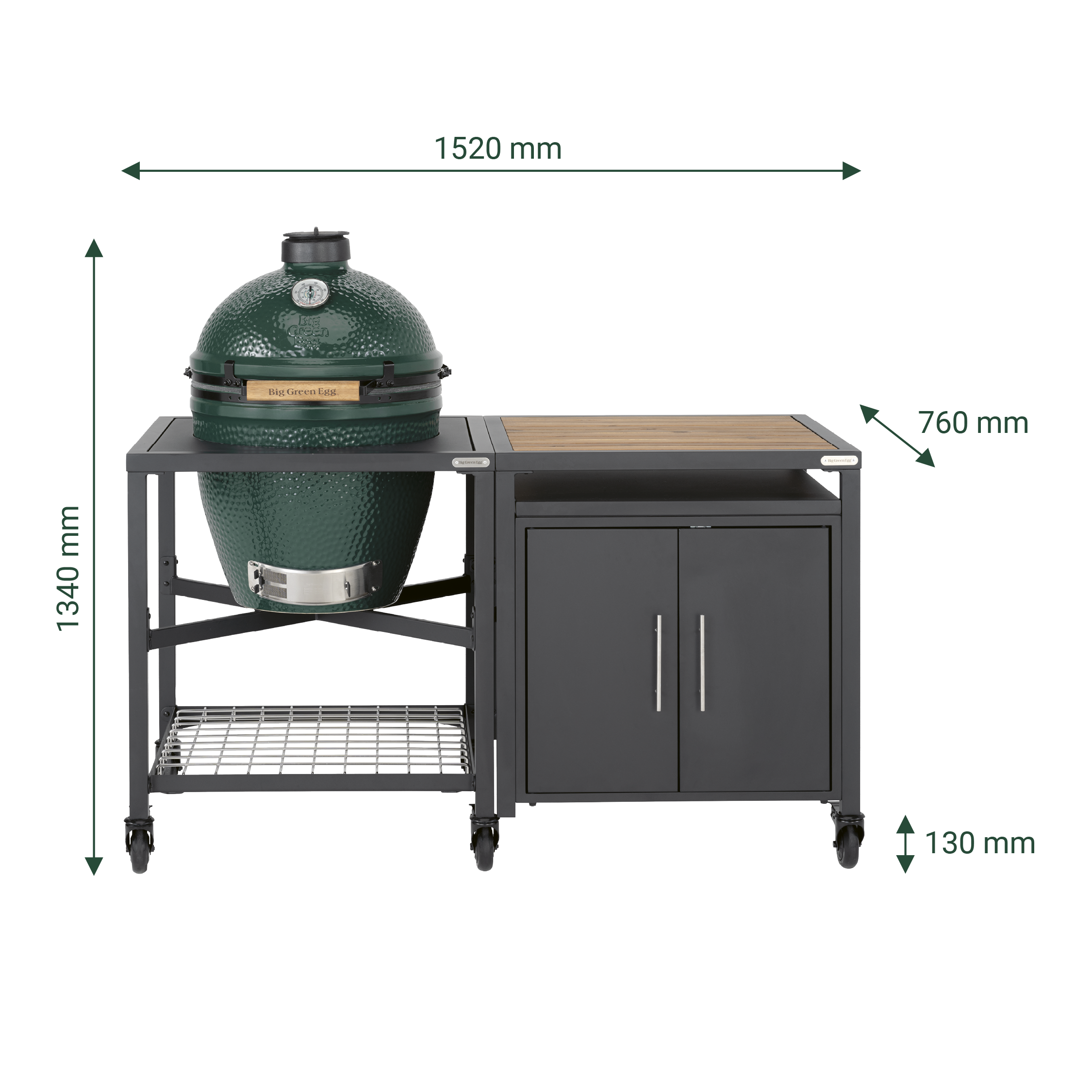 Big Green Egg с работен плот шкаф - Image 2