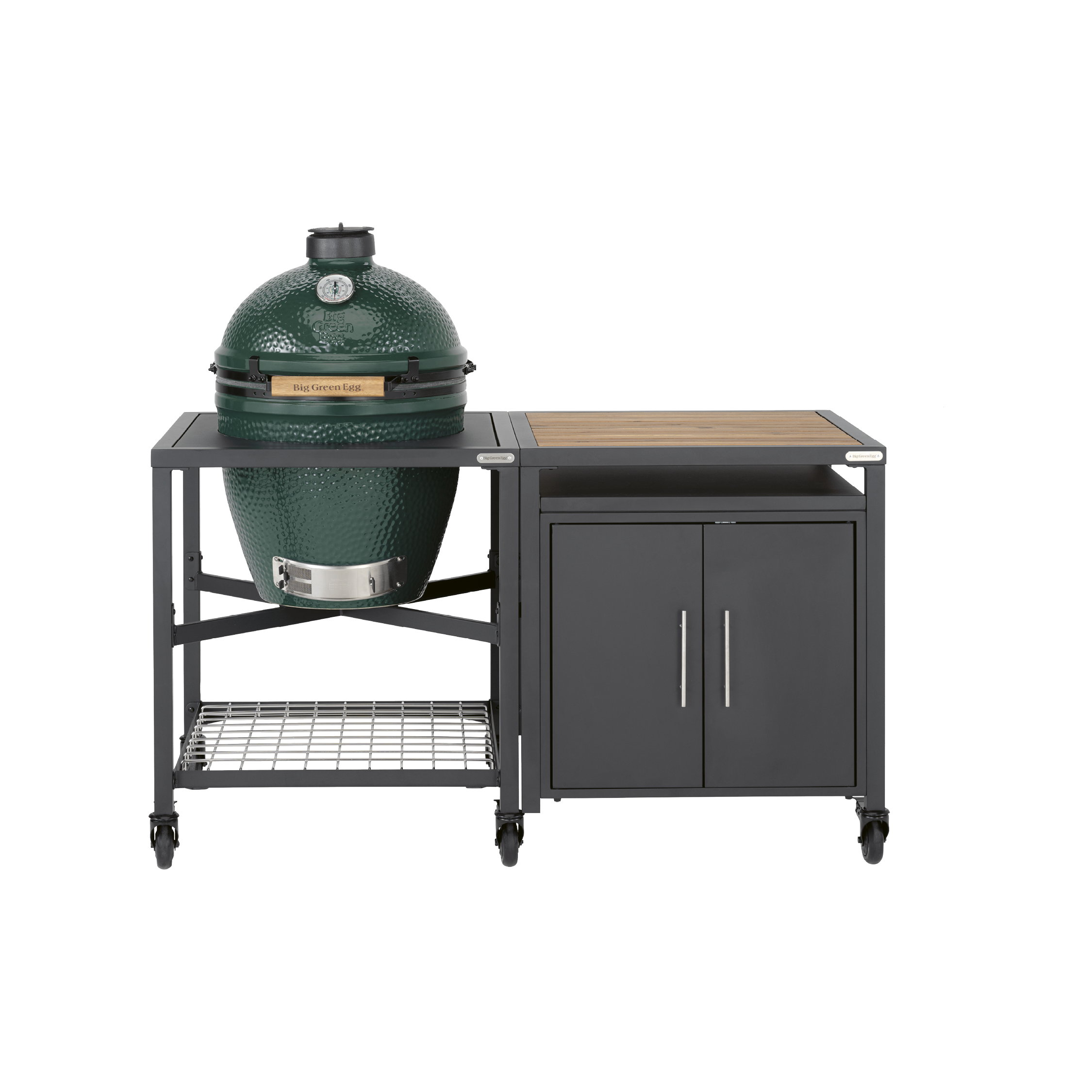 Big Green Egg с работен плот шкаф