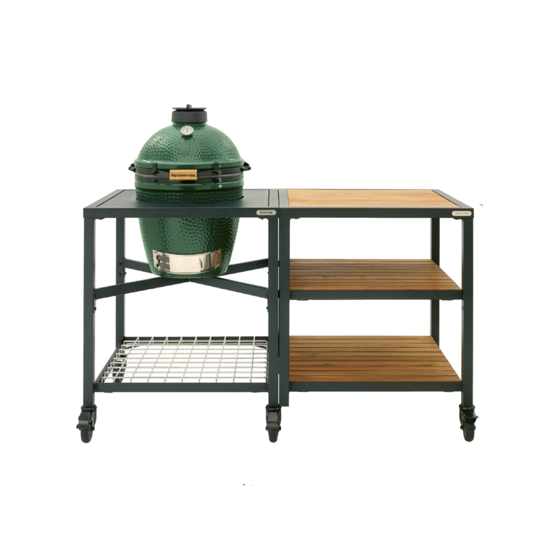 Medium Big Green Egg с модулен работен плот