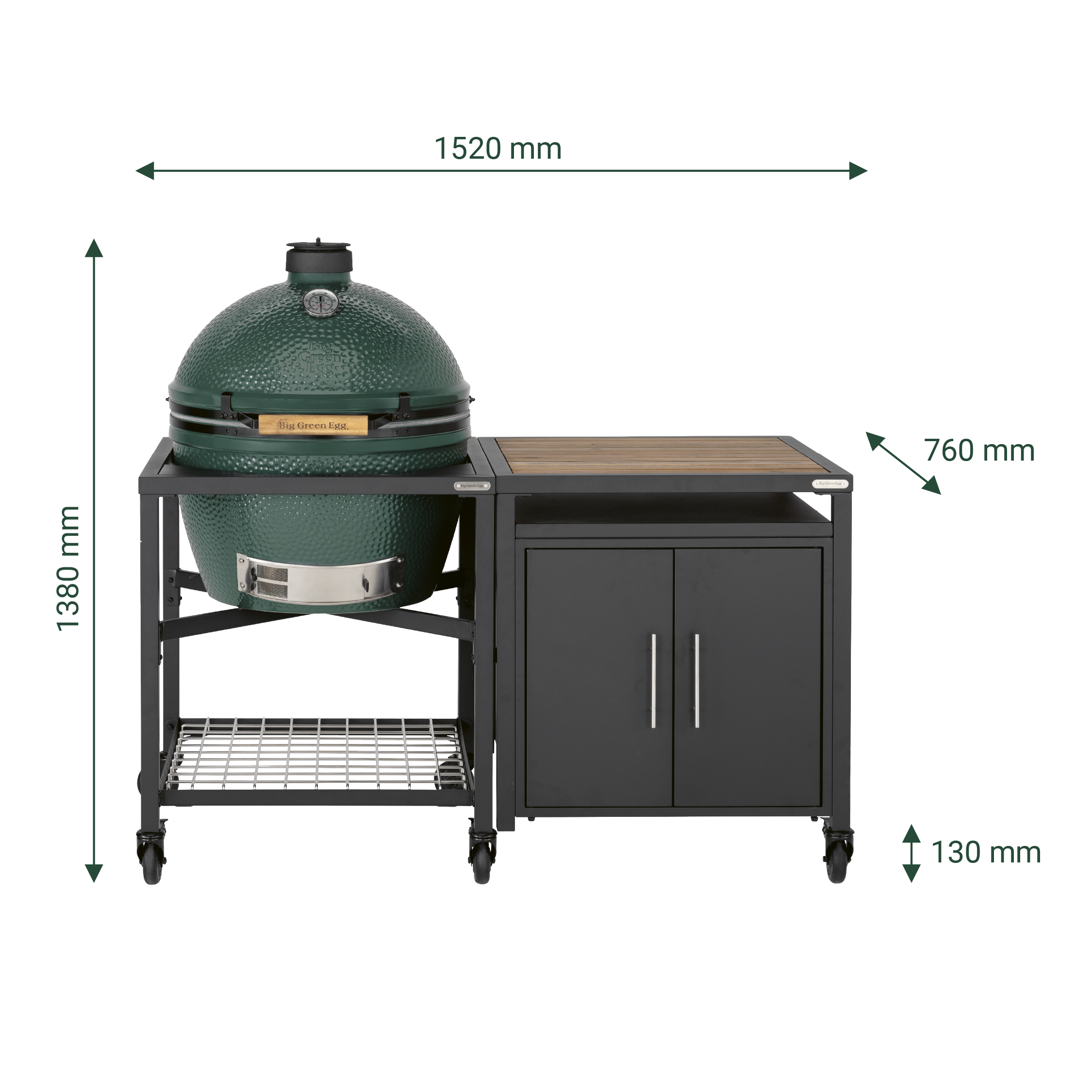 Big Green Egg с работен плот шкаф - Image 3