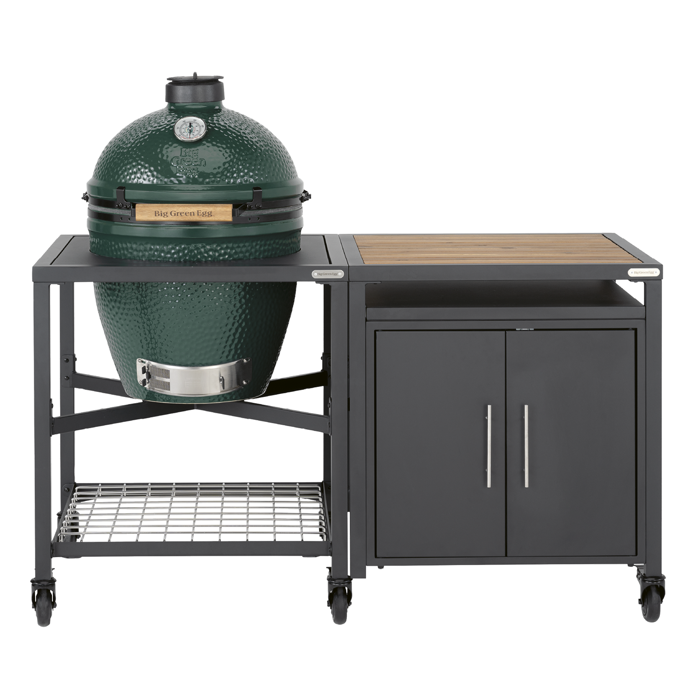 Big Green Egg с работен плот шкаф