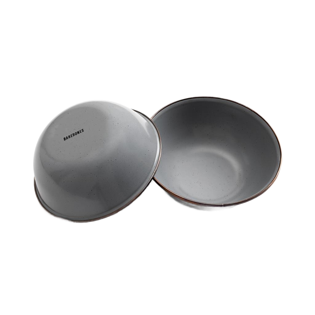 Емайлирани купи 2 бр. цвят сив