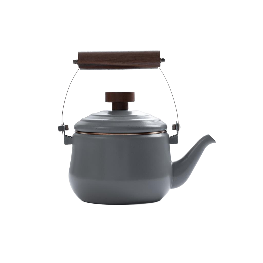 ЕМАЙЛИРАН ЧАЙНИК С ОРЕХОВА ДРЪЖКА - Image 5