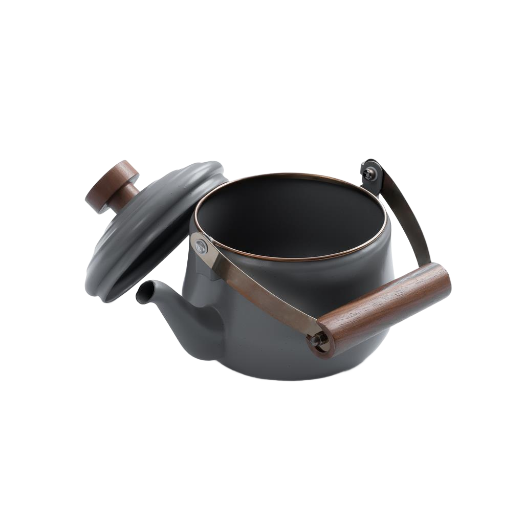 ЕМАЙЛИРАН ЧАЙНИК С ОРЕХОВА ДРЪЖКА - Image 6