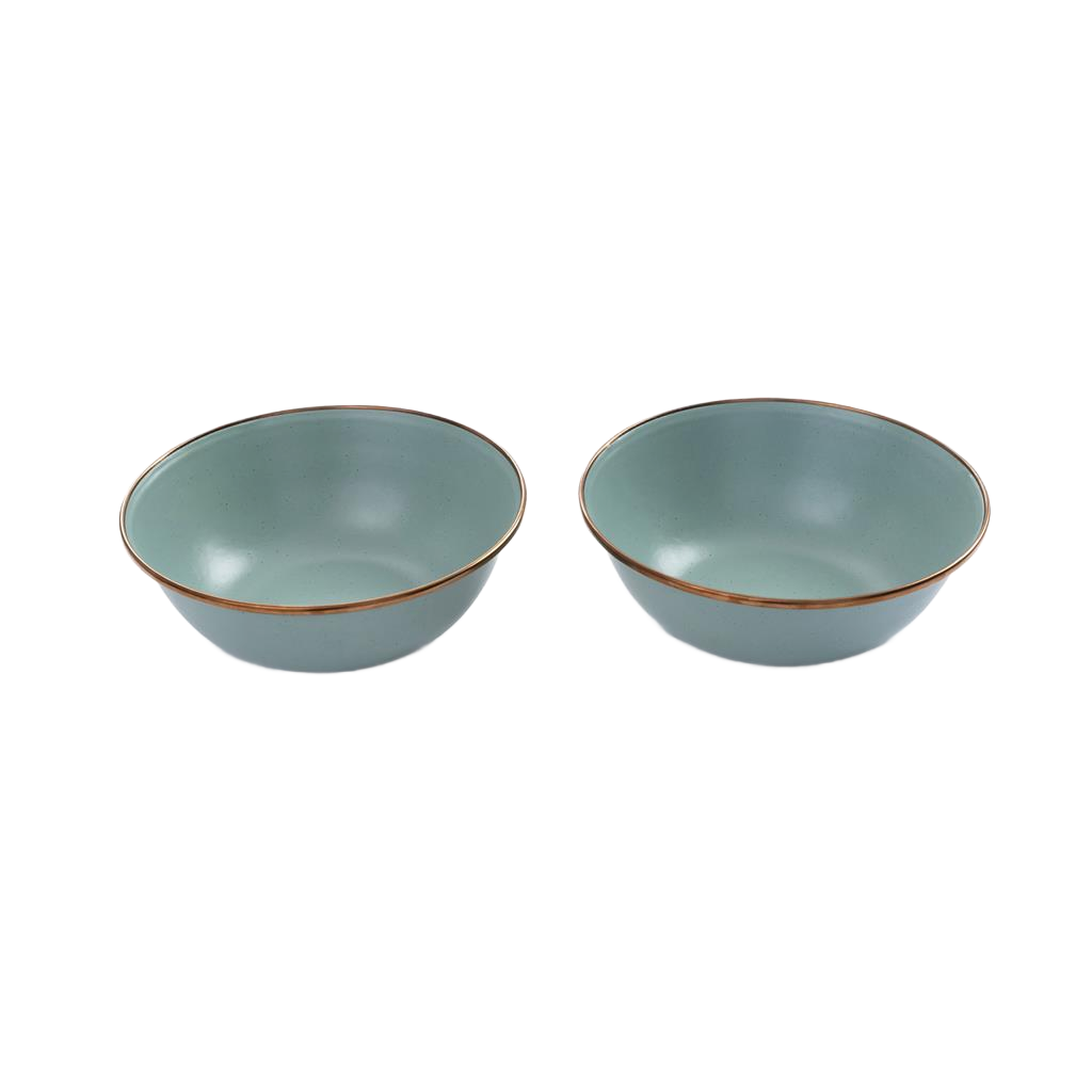 Емайлирани купи 2 бр. цвят мента