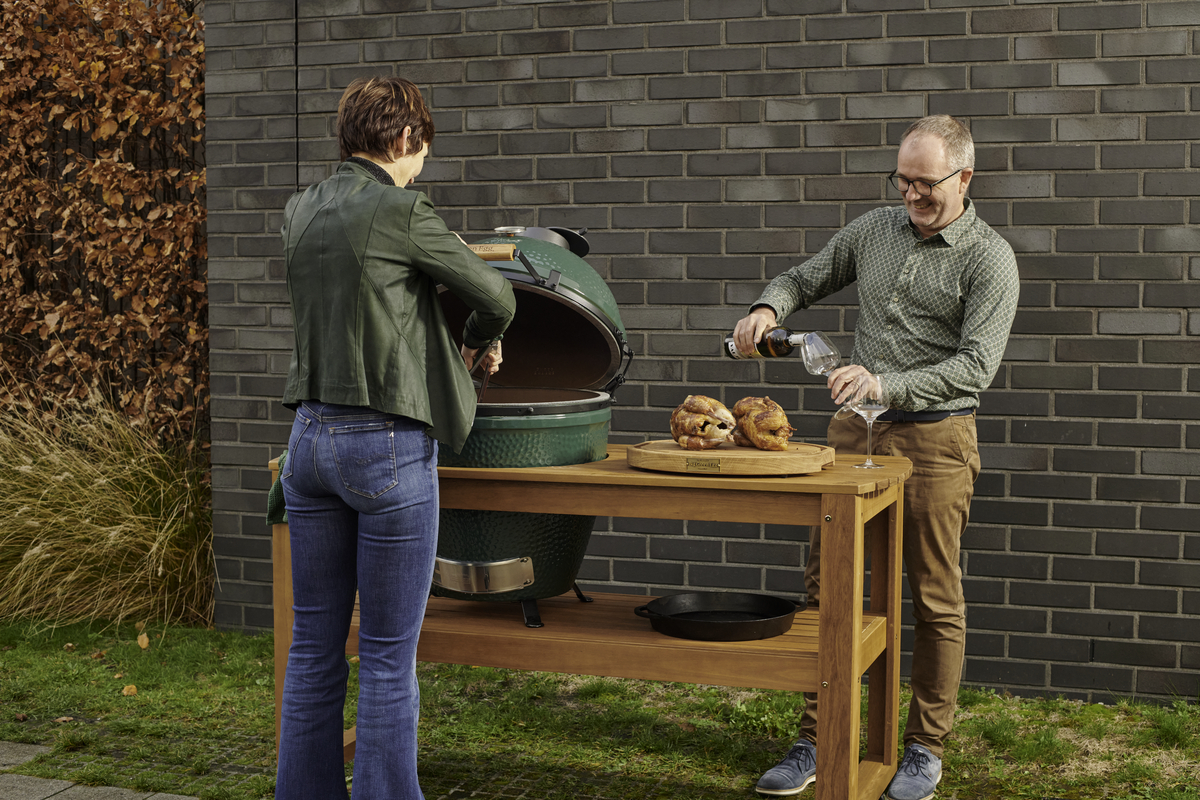 Large Big Green Egg с маса от евкалипт - Image 5