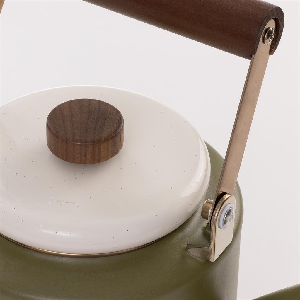 ДВУЦВЕТЕН ЧАЙНИК С ОРЕХОВИ ЕЛЕМЕНТИ - Image 5