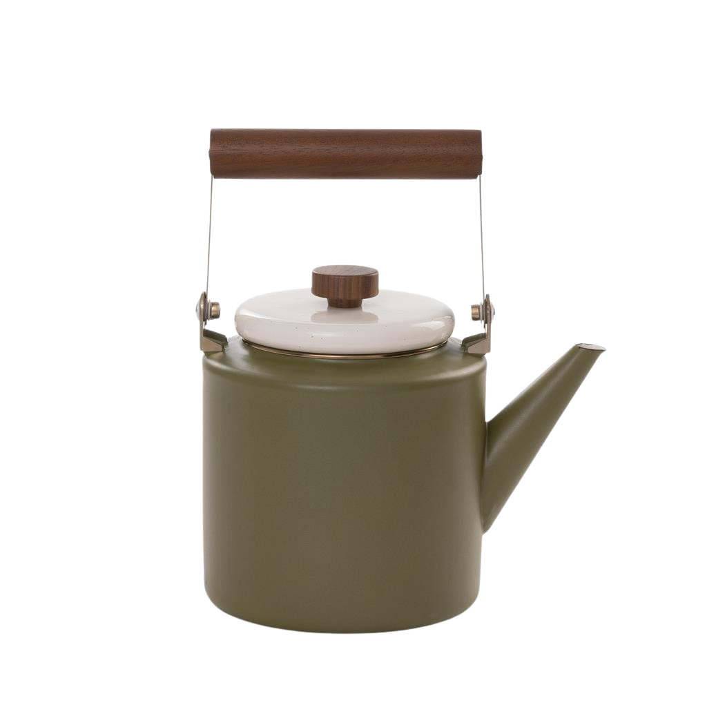 ДВУЦВЕТЕН ЧАЙНИК С ОРЕХОВИ ЕЛЕМЕНТИ